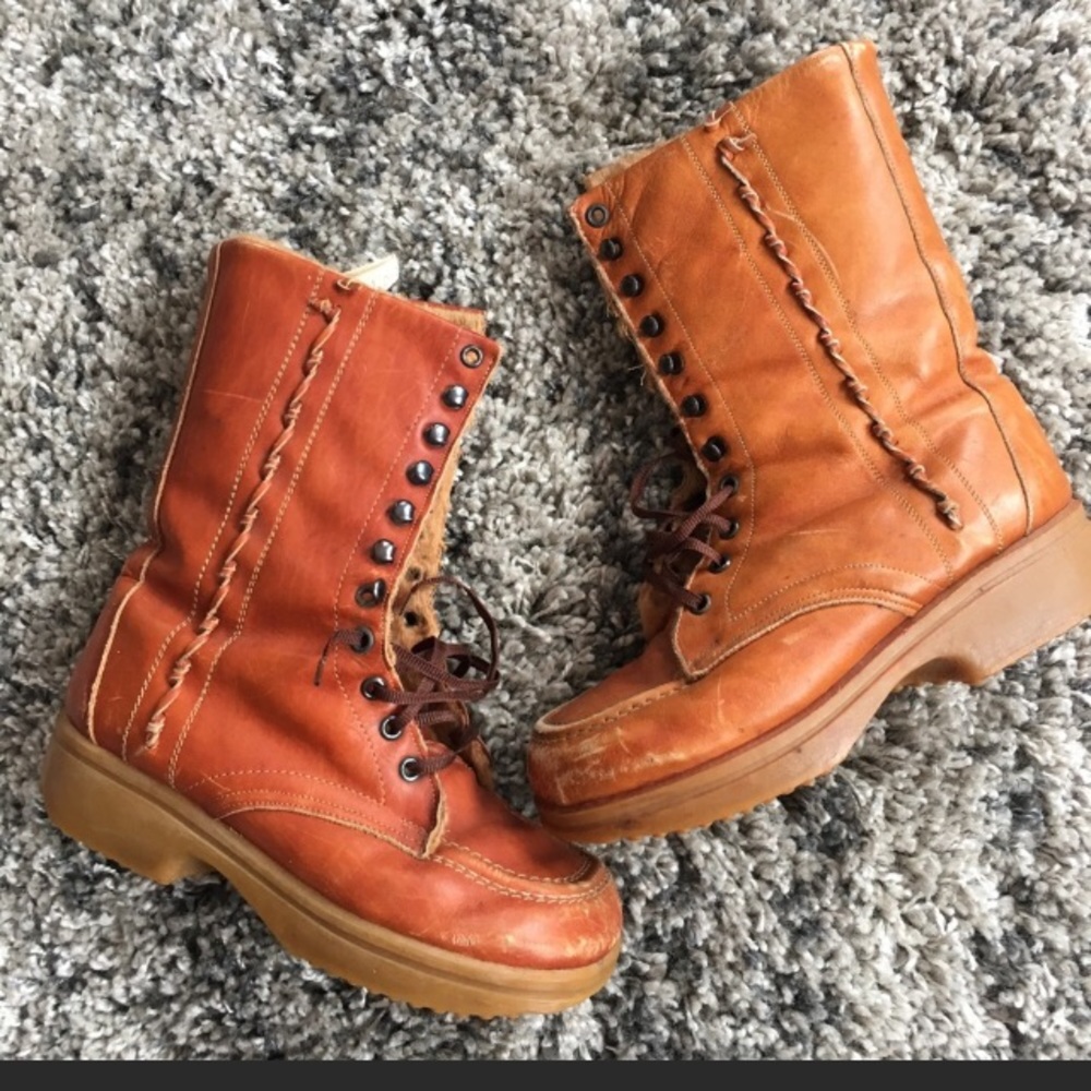 Leather boots